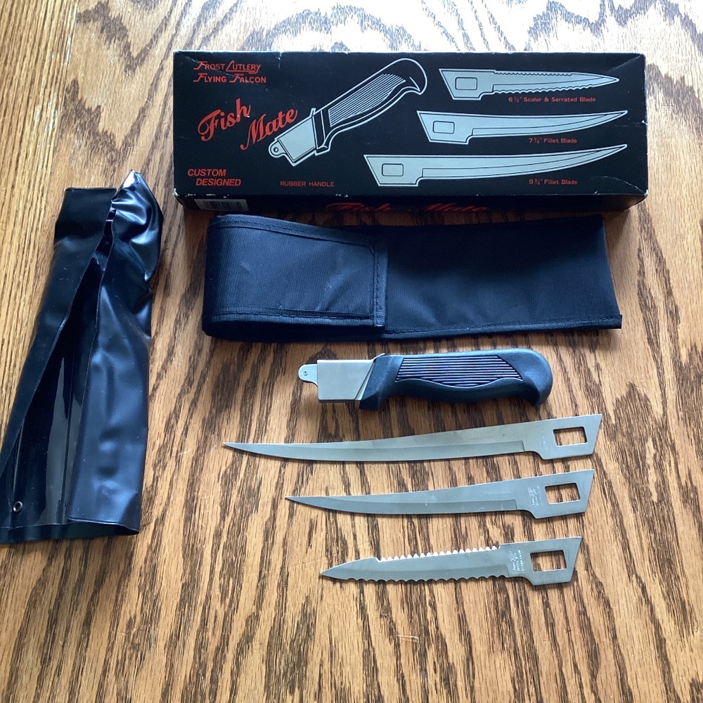 Frost Cutlery Fish Mate Fish Fillet Knife Set Blade Trader Flying Falcon Scaler